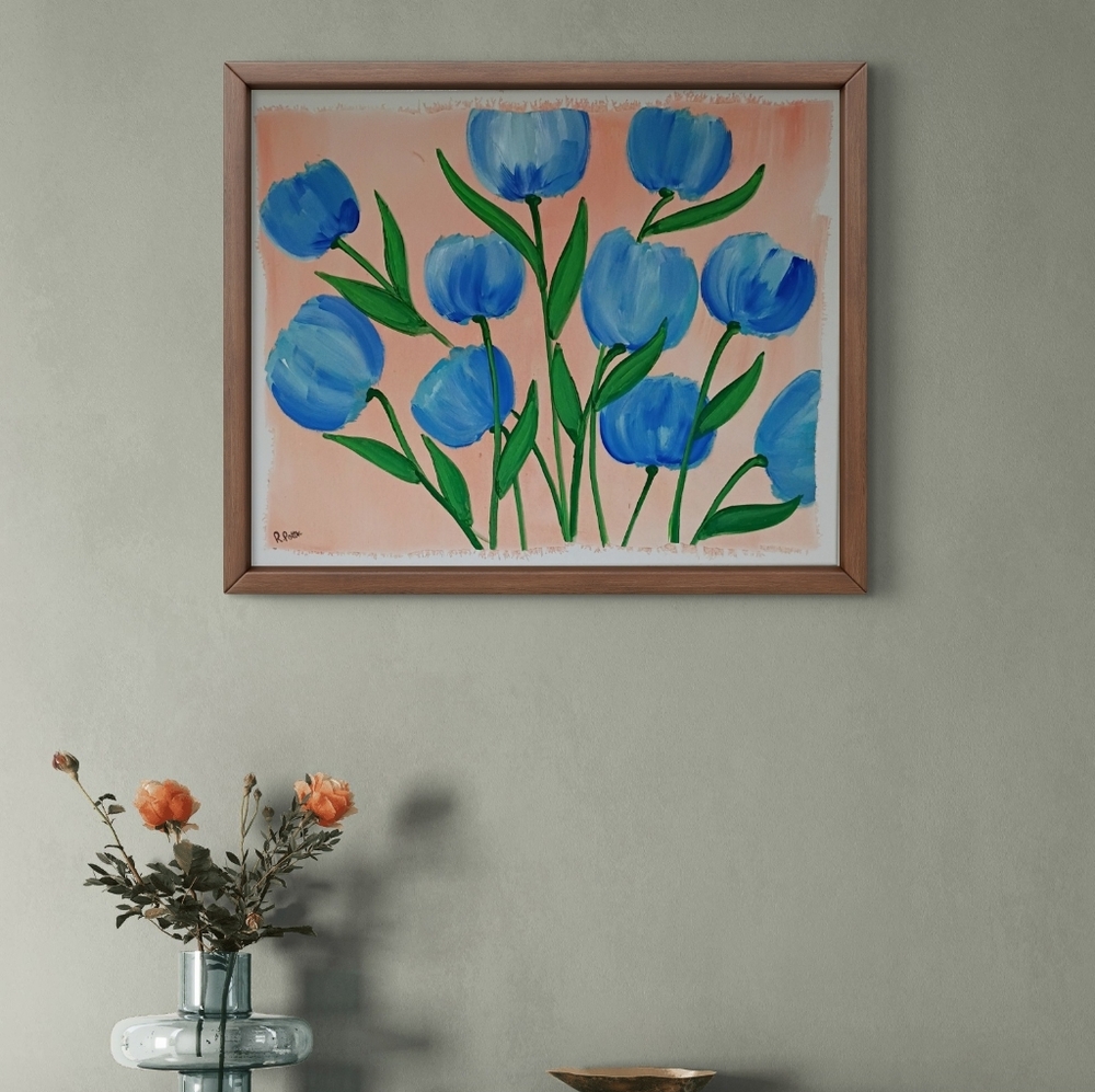 Original Painting by Artist Rachael Potter Untitled Floral Series #4